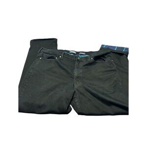 Lands' End Men's Traditional Fit Pants Size 42 Black Denim Casual Everyday Wear